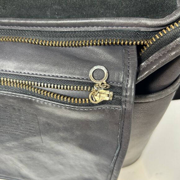 Vintage COACH Whitney Leather Shoulder Bag Distressed Brown Black Crossbody Gold - Picture 11 of 13